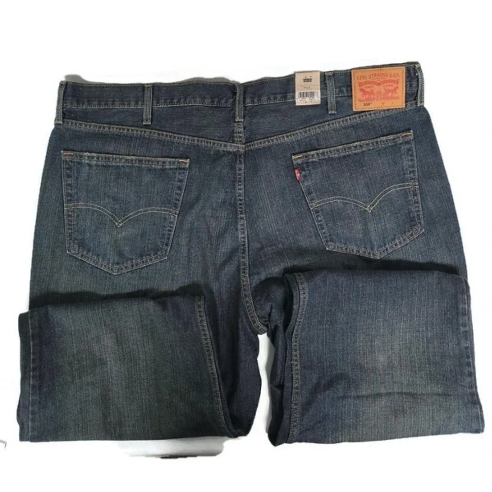 Levis 559 Jeans Mens 42x30 Blue Relaxed Straight Leg Denim Classic Five Pocket